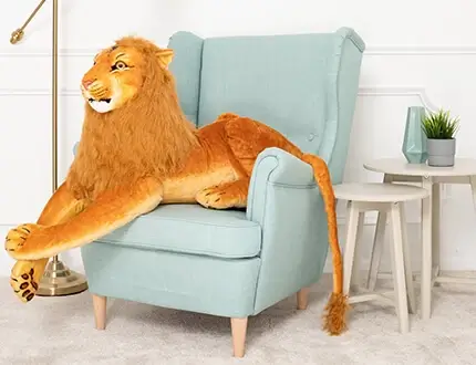Large plush lions