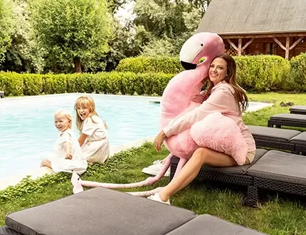 Flamingos de peluche grandes