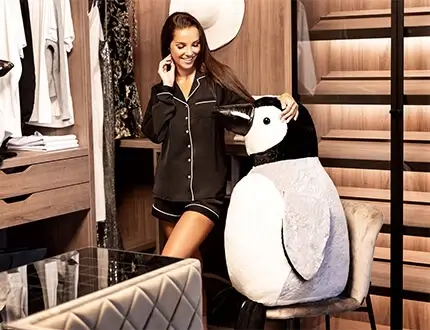 Pinguins de peluche grandes